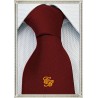 Cravatta Bordeaux personalizzata con iniziali ricamate