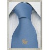 Cravatta azzurra personalizzata con iniziali ricamate