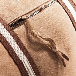 Borsone morbido in cotone canvas vintage personalizzabile con nome o iniziali