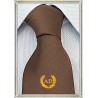 Cravatta Marrone con stemma alloro e iniziali personalizzate