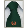 Cravatta verde inglese con alloro personalizzato con iniziali