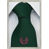 Cravatta verde inglese con alloro personalizzato con iniziali