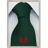Cravatta verde inglese con alloro personalizzato con iniziali