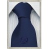 Cravatta Blu con stemma alloro e iniziali personalizzate
