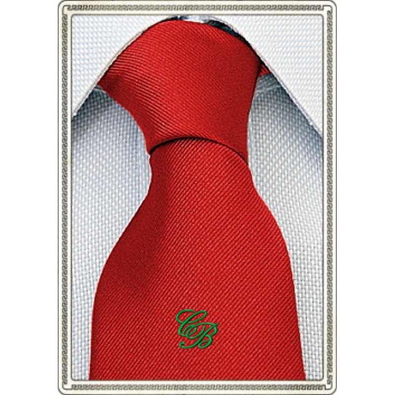 Cravatta regimental bordò rossa seta varie misure anche con iniziali ricamate 